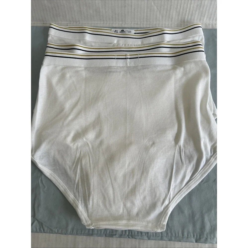 Men’s Stafford Briefs Size 38 White Lot Of 3 New Old Stock ￼